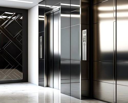 modern-lift-doors-with-glossy-metal-panels-walls_124507-46425